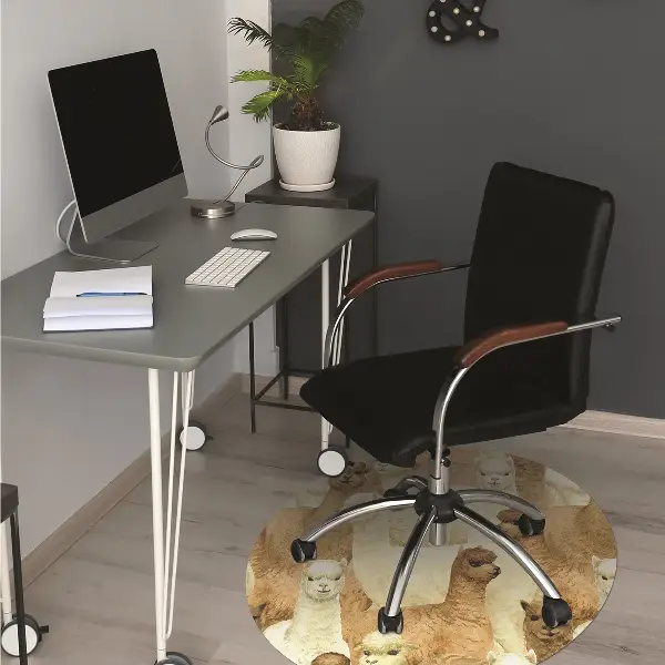 Tapis de chaise de bureau Alpaga
