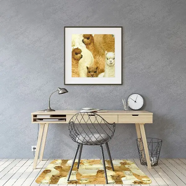 Tapis de chaise de bureau Alpaga