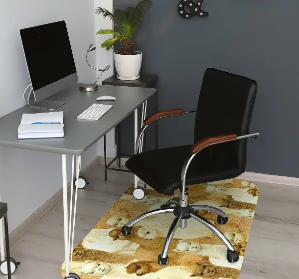 Tapis de chaise de bureau Alpaga