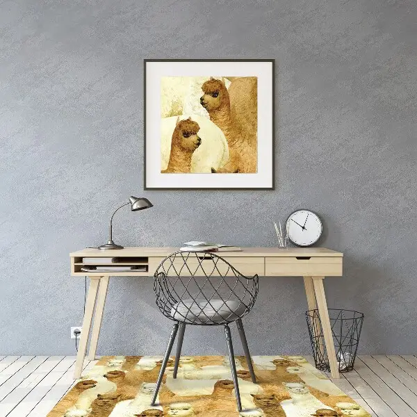 Tapis de chaise de bureau Alpaga