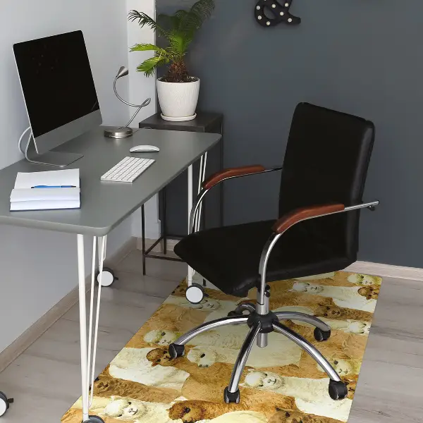 Tapis de chaise de bureau Alpaga