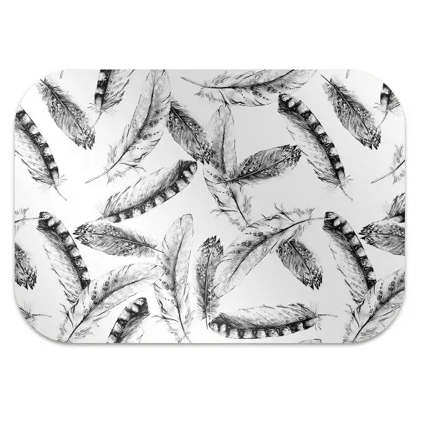 Tapis de chaise de bureau Plumes