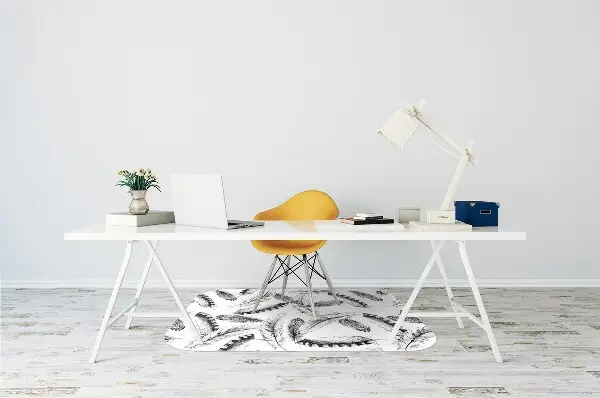 Tapis de chaise de bureau Plumes