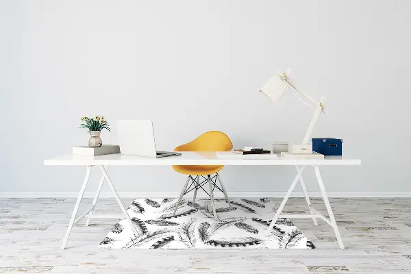 Tapis de chaise de bureau Plumes