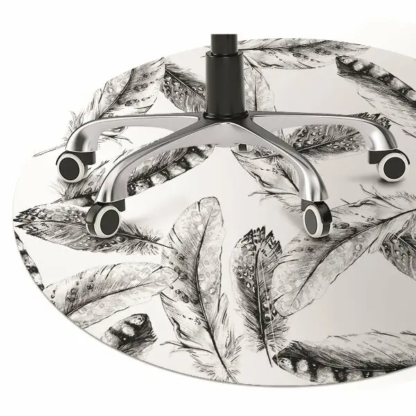 Tapis de chaise de bureau Plumes