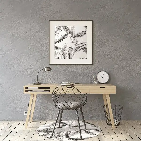 Tapis de chaise de bureau Plumes