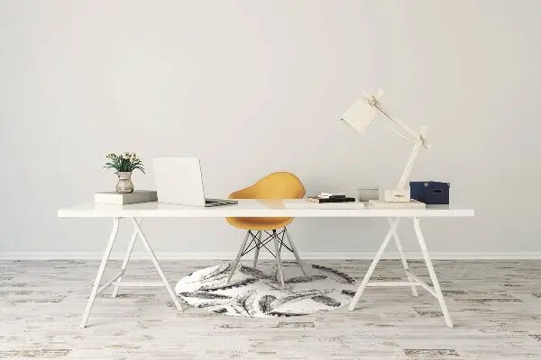 Tapis de chaise de bureau Plumes