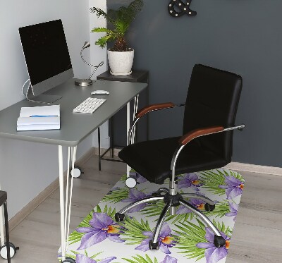 Tapis fauteuil bureau do biura Fleurs pourpres