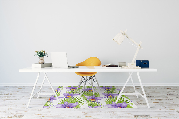 Tapis fauteuil bureau do biura Fleurs pourpres