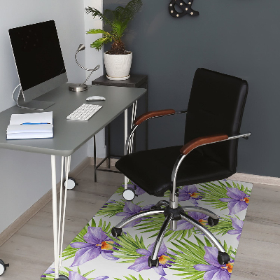 Tapis fauteuil bureau do biura Fleurs pourpres