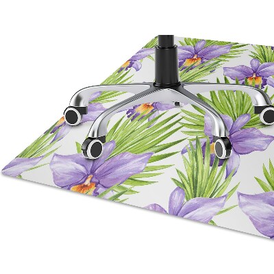 Tapis fauteuil bureau do biura Fleurs pourpres