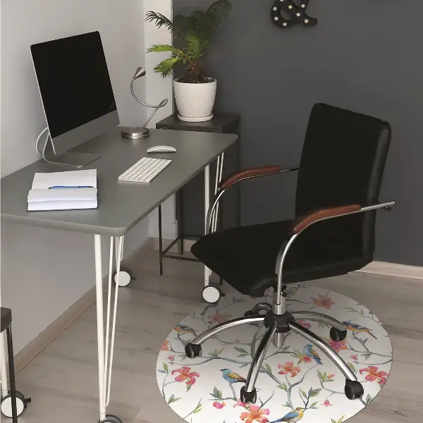 Tapis pour chaise de bureau Oiseaux sur des branches