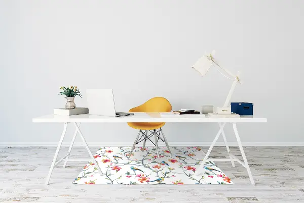 Tapis pour chaise de bureau Oiseaux sur des branches