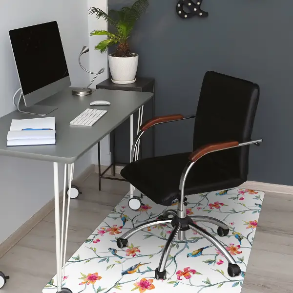 Tapis pour chaise de bureau Oiseaux sur des branches