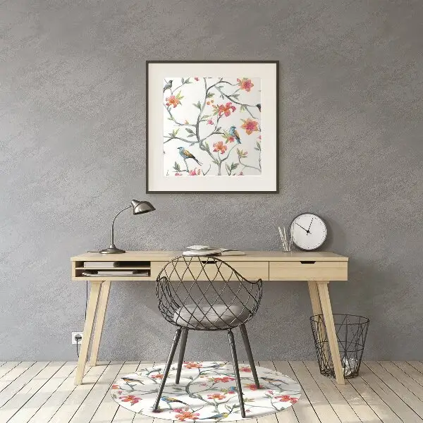 Tapis pour chaise de bureau Oiseaux sur des branches