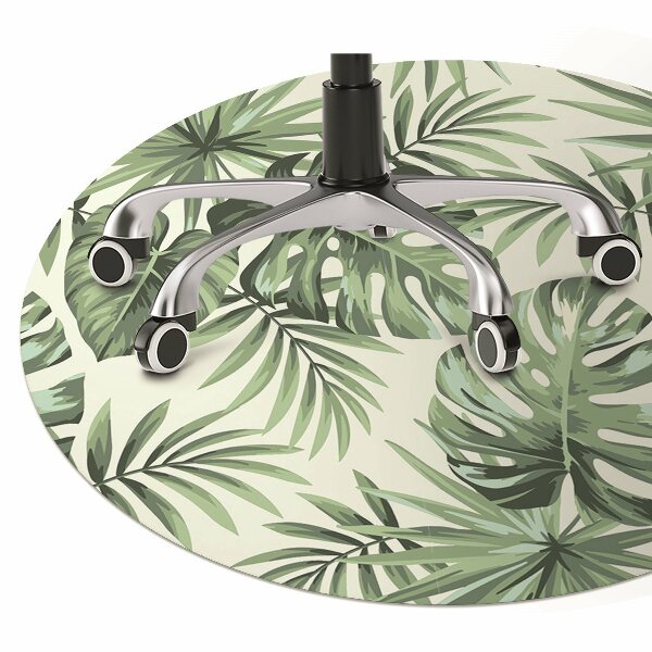 Tapis de chaise de bureau Modèle tropical
