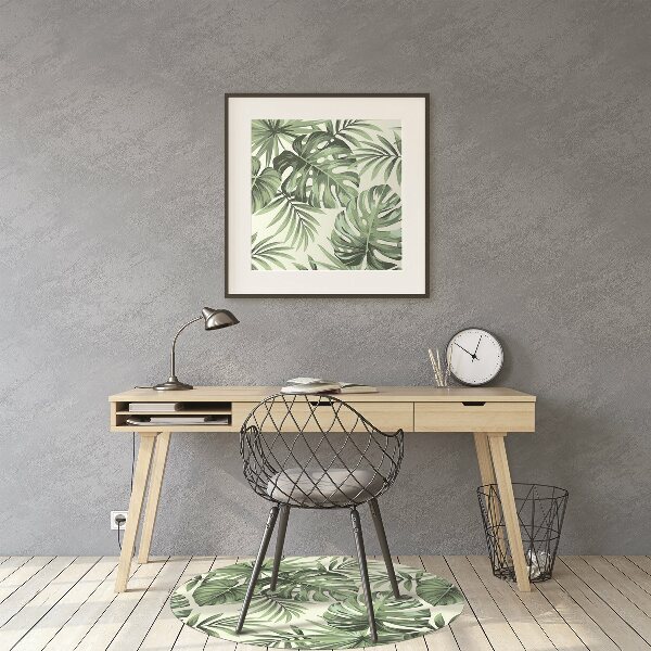 Tapis de chaise de bureau Modèle tropical