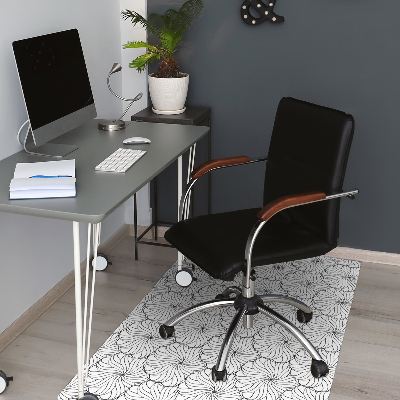 Tapis pour chaise de bureau Fleur