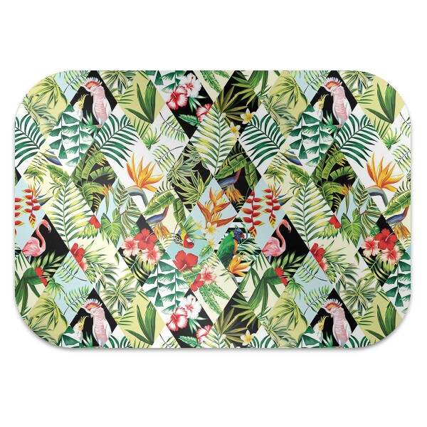 Tapis pour chaise de bureau Fleurs et oiseaux