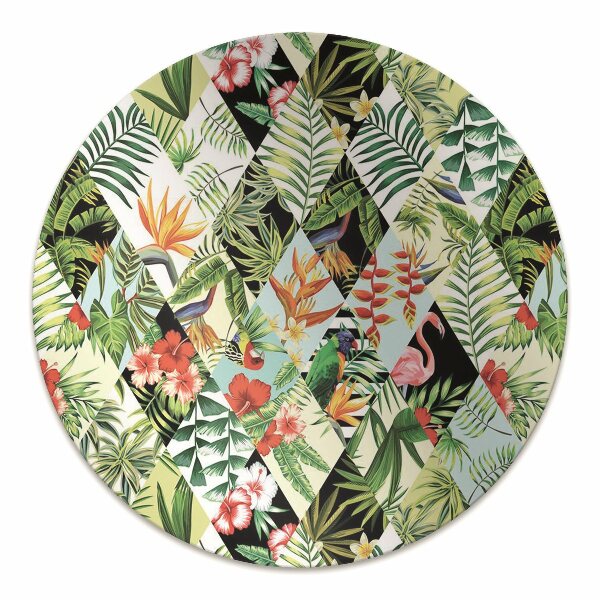 Tapis pour chaise de bureau Fleurs et oiseaux