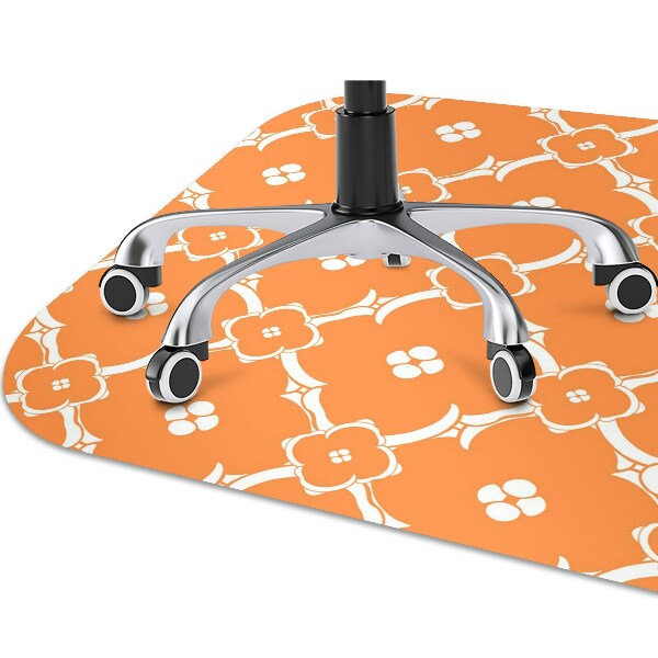 Tapis protection sol Fleurs orange