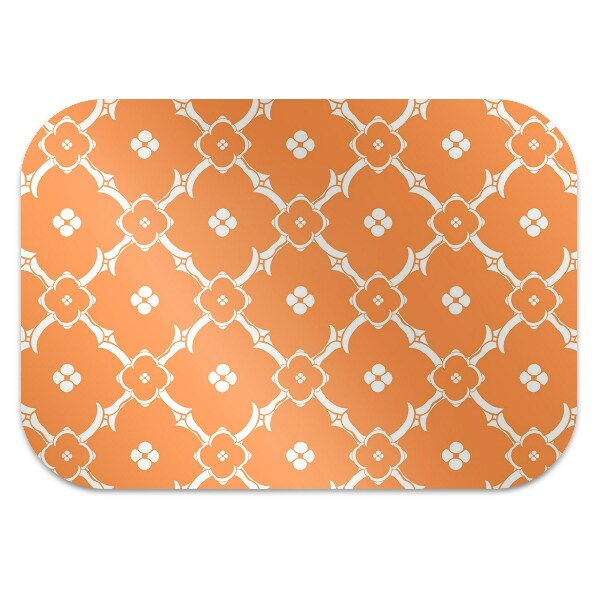 Tapis protection sol Fleurs orange