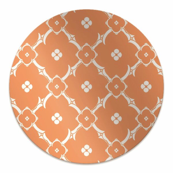 Tapis protection sol Fleurs orange