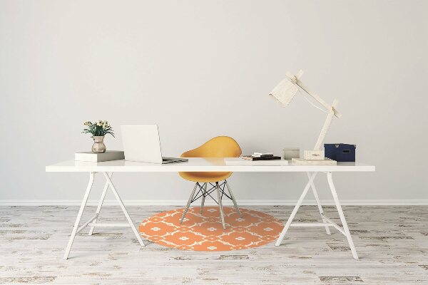 Tapis protection sol Fleurs orange