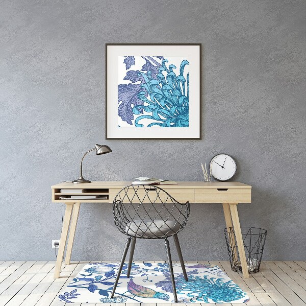 Tapis pour chaise de bureau Oiseaux de printemps