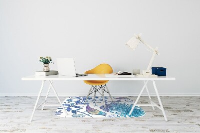 Tapis pour chaise de bureau Oiseaux de printemps