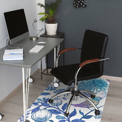 Tapis pour chaise de bureau Oiseaux de printemps