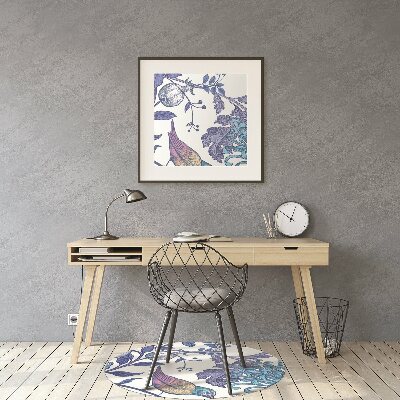 Tapis pour chaise de bureau Oiseaux de printemps