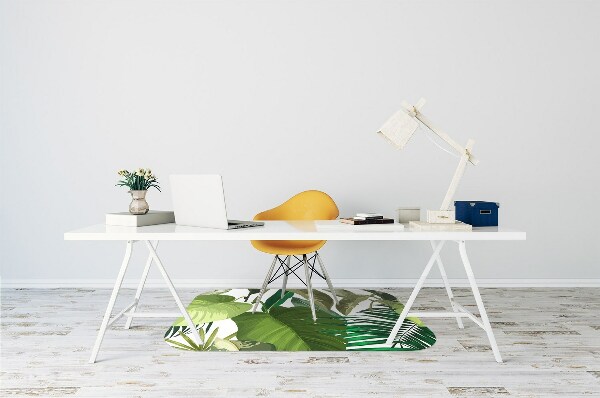 Tapis fauteuil bureau do biura Feuilles tropicales