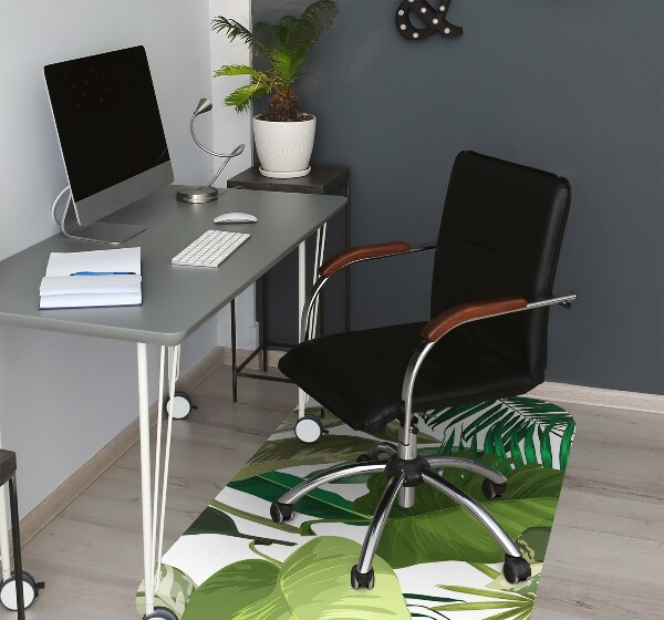 Tapis fauteuil bureau do biura Feuilles tropicales