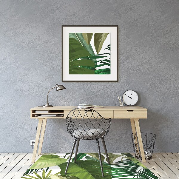 Tapis fauteuil bureau do biura Feuilles tropicales