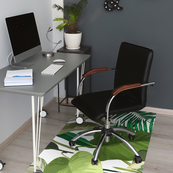 Tapis fauteuil bureau do biura Feuilles tropicales