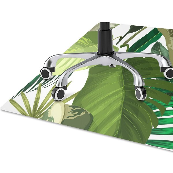 Tapis fauteuil bureau do biura Feuilles tropicales