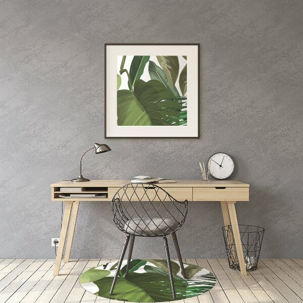 Tapis fauteuil bureau do biura Feuilles tropicales