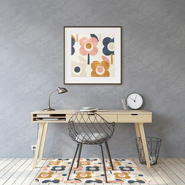 Tapis de chaise de bureau Fleurs