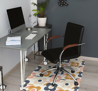 Tapis de chaise de bureau Fleurs