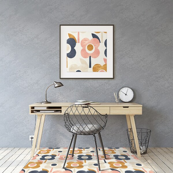 Tapis de chaise de bureau Fleurs