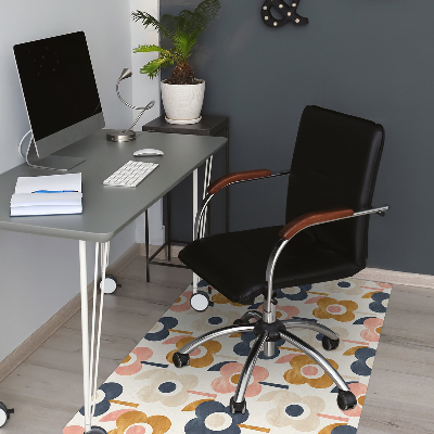 Tapis de chaise de bureau Fleurs