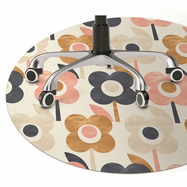 Tapis de chaise de bureau Fleurs