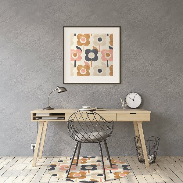 Tapis de chaise de bureau Fleurs