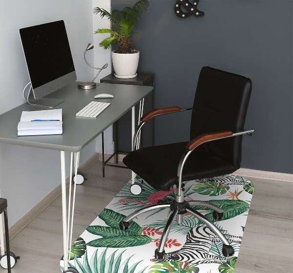 Tapis de chaise de bureau Flamanto et zèbre