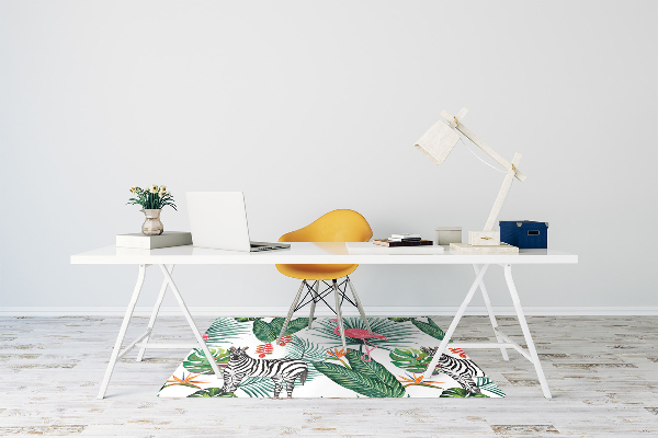 Tapis de chaise de bureau Flamanto et zèbre