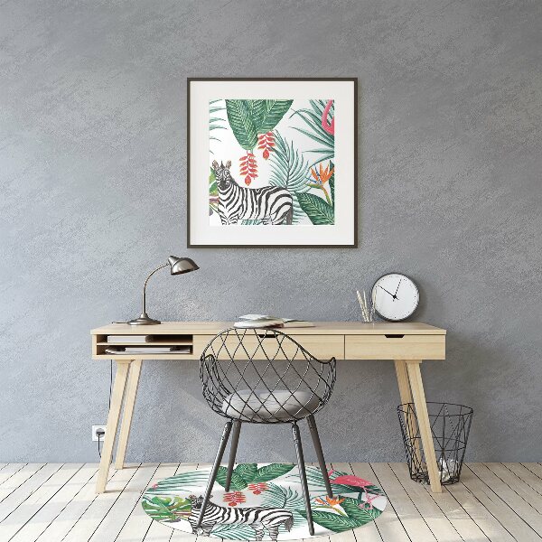 Tapis de chaise de bureau Flamanto et zèbre