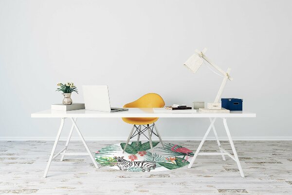 Tapis de chaise de bureau Flamanto et zèbre