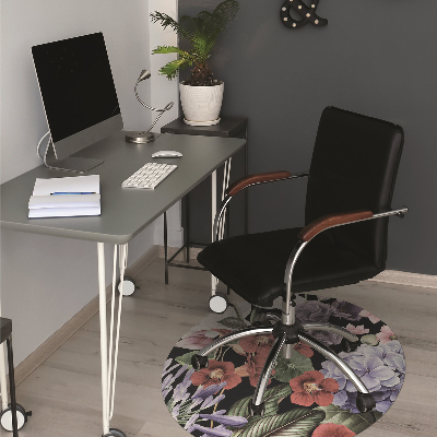 Tapis de chaise de bureau Pivoine