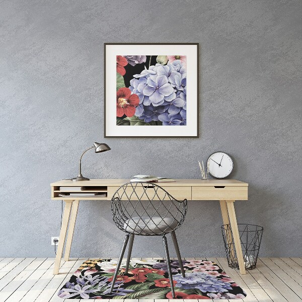 Tapis de chaise de bureau Pivoine
